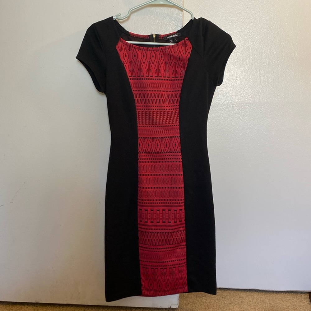 My Michelle Red and Black Dress Size 1